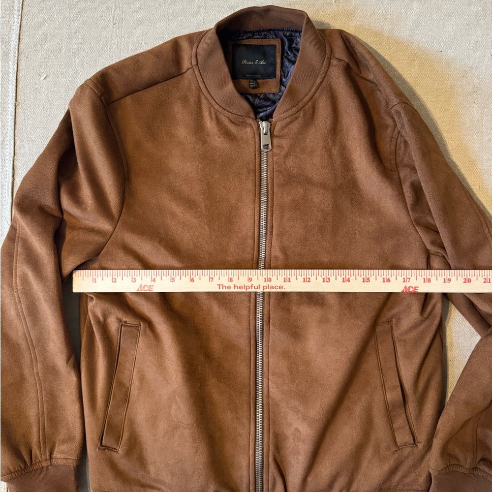 Men's Classic Tan Bomber Jacket - Picture 4 of 9